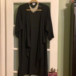 Black Shirley lularoe duster sweater.